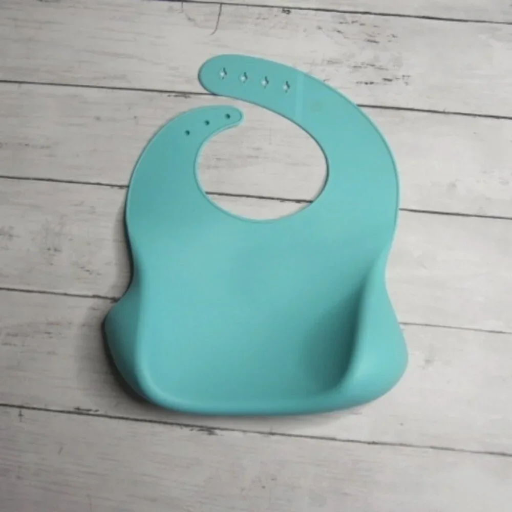 Happy Healthy Parent Silicone Baby Bib Adjustable Feeding Aqua Blue Bird